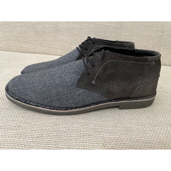 Reaction Kenneth Cole Chukka Boots, Desert Sun. Grey Tweed, Suede, Men's 11.5 M - Picture 3 of 7